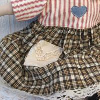 Cloth Doll with Country Style Dress and Brown Felt Boots, Hand Crafted for Collectors, Artisan Made in New Mexico