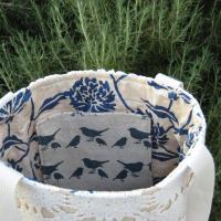 Crochet Tablecloth Tote Bag, Vintage Table Runner, Chic Upcycled Small Tote, USA Hand Made
