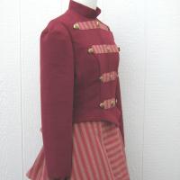 Cosplay Victorian Costume, Steampunk 1800s Travel Dress, Long Ruffled Skirt & Fitted Jacket, Size 8