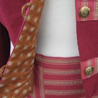 Cosplay Victorian Costume, Steampunk 1800s Travel Dress, Long Ruffled Skirt & Fitted Jacket, Size 8