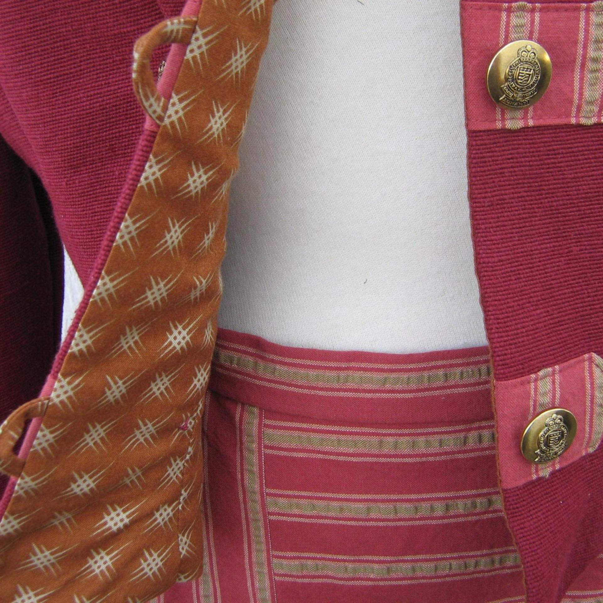 Cosplay Victorian Costume, Steampunk 1800s Travel Dress, Long Ruffled Skirt & Fitted Jacket, Size 8