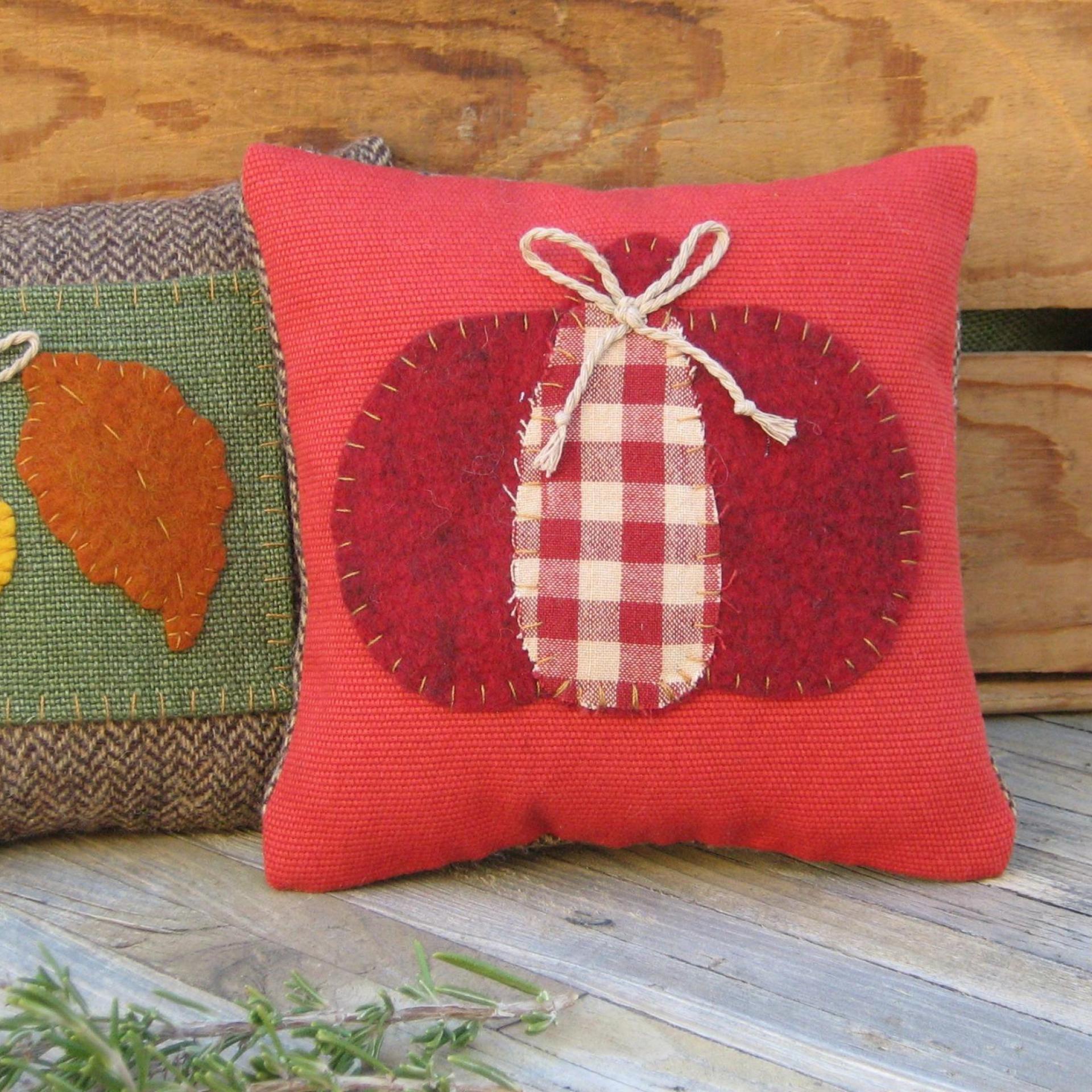 Mini Pillow Set 7" for Fall Décor, Autumn Mantel Decoration, Centerpiece for Fall Table, Seasonal Photo Props, USA Made
