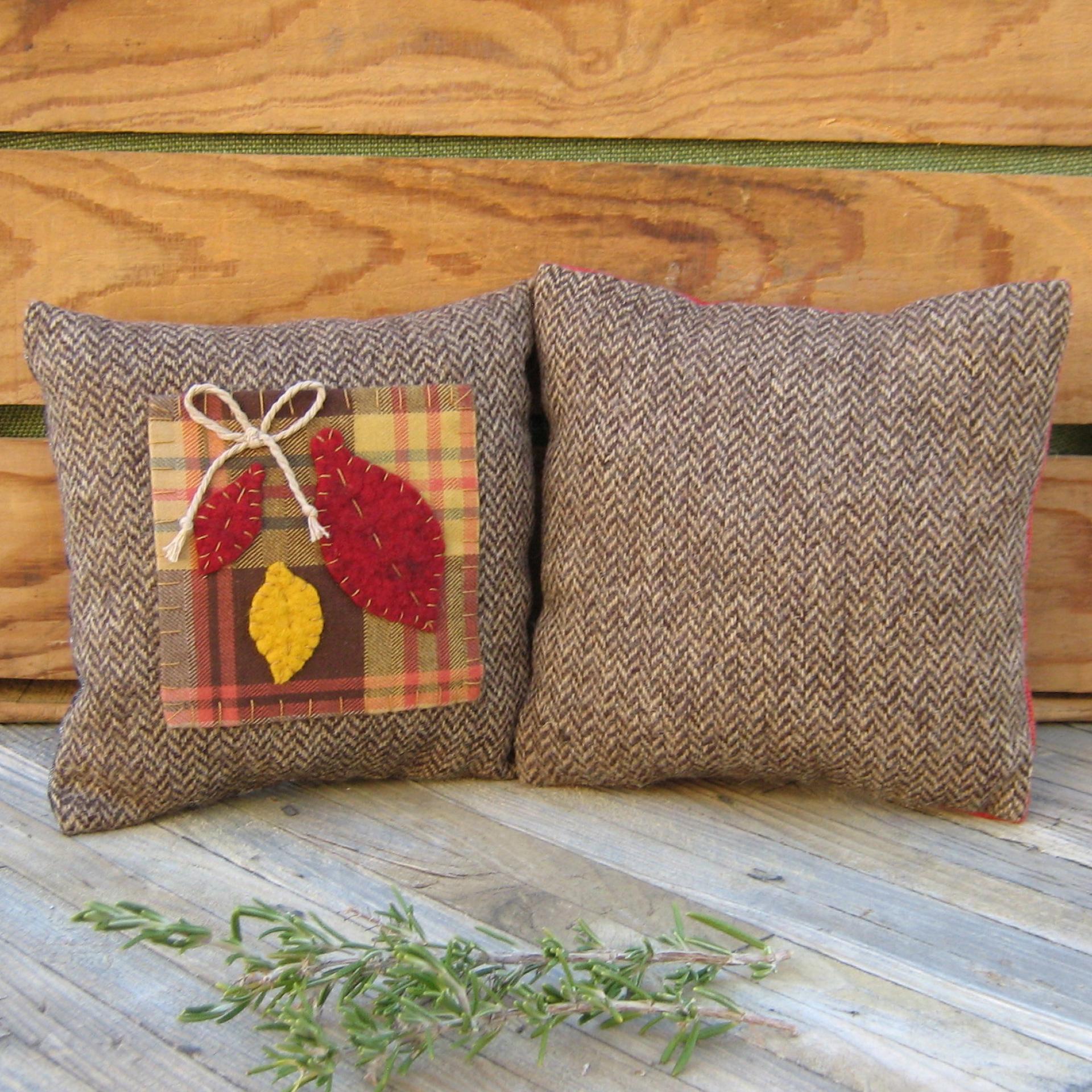 Mini Pillow Set 7" for Fall Décor, Autumn Mantel Decoration, Centerpiece for Fall Table, Seasonal Photo Props, USA Made