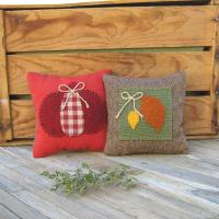 Mini Pillow Set 7" for Fall Décor, Autumn Mantel Decoration, Centerpiece for Fall Table, Seasonal Photo Props, USA Made