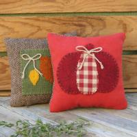 Mini Pillow Set 7" for Fall Décor, Autumn Mantel Decoration, Centerpiece for Fall Table, Seasonal Photo Props, USA Made