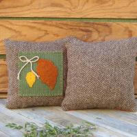 Mini Pillow Set 7" for Fall Décor, Autumn Mantel Decoration, Centerpiece for Fall Table, Seasonal Photo Props, USA Made
