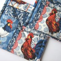 French Country Rooster Potholders, Handmade Quilted Hot Pads, Hostess, Housewarming Gift