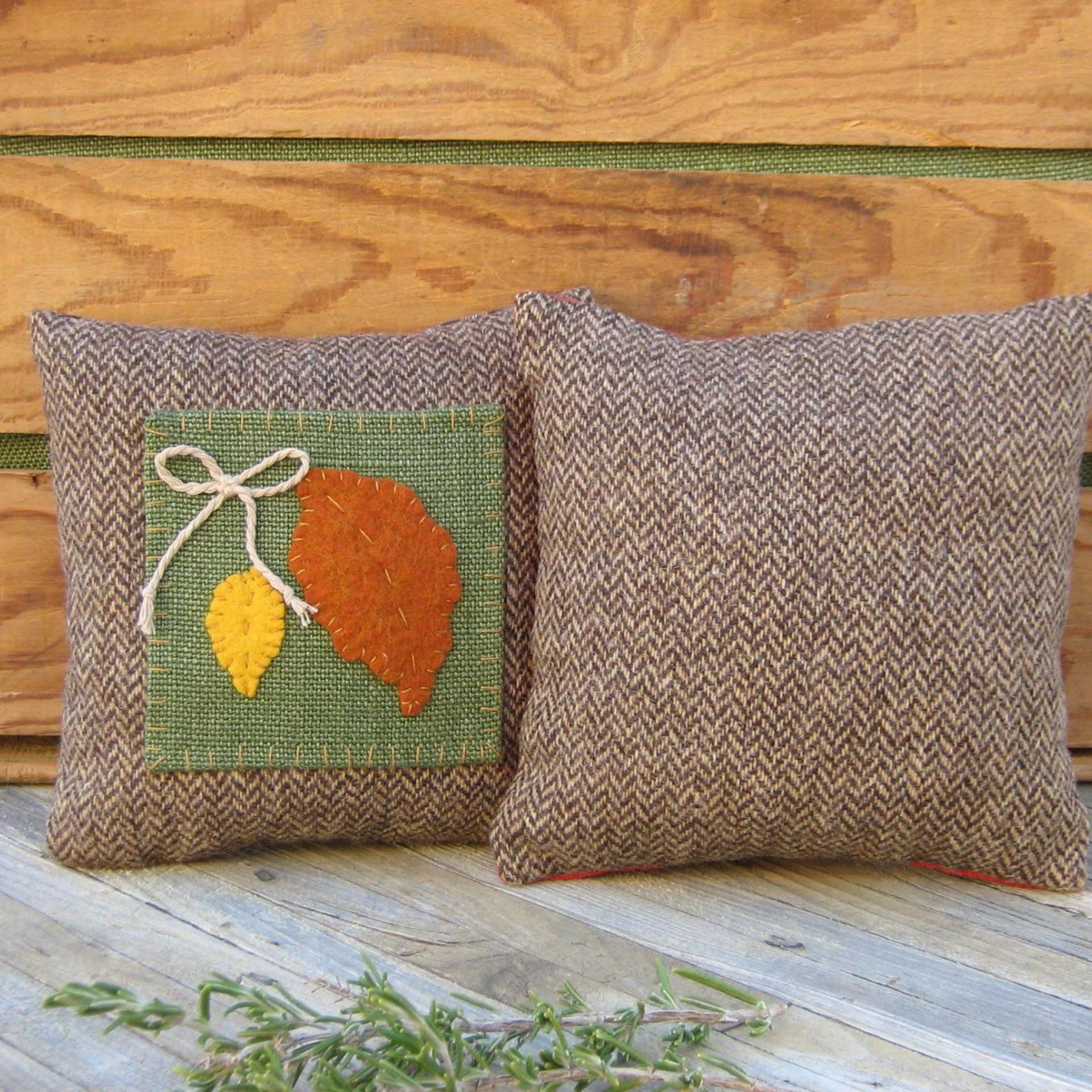 Mini Pillow Set 7" for Fall Décor, Autumn Mantel Decoration, Centerpiece for Fall Table, Seasonal Photo Props, USA Made