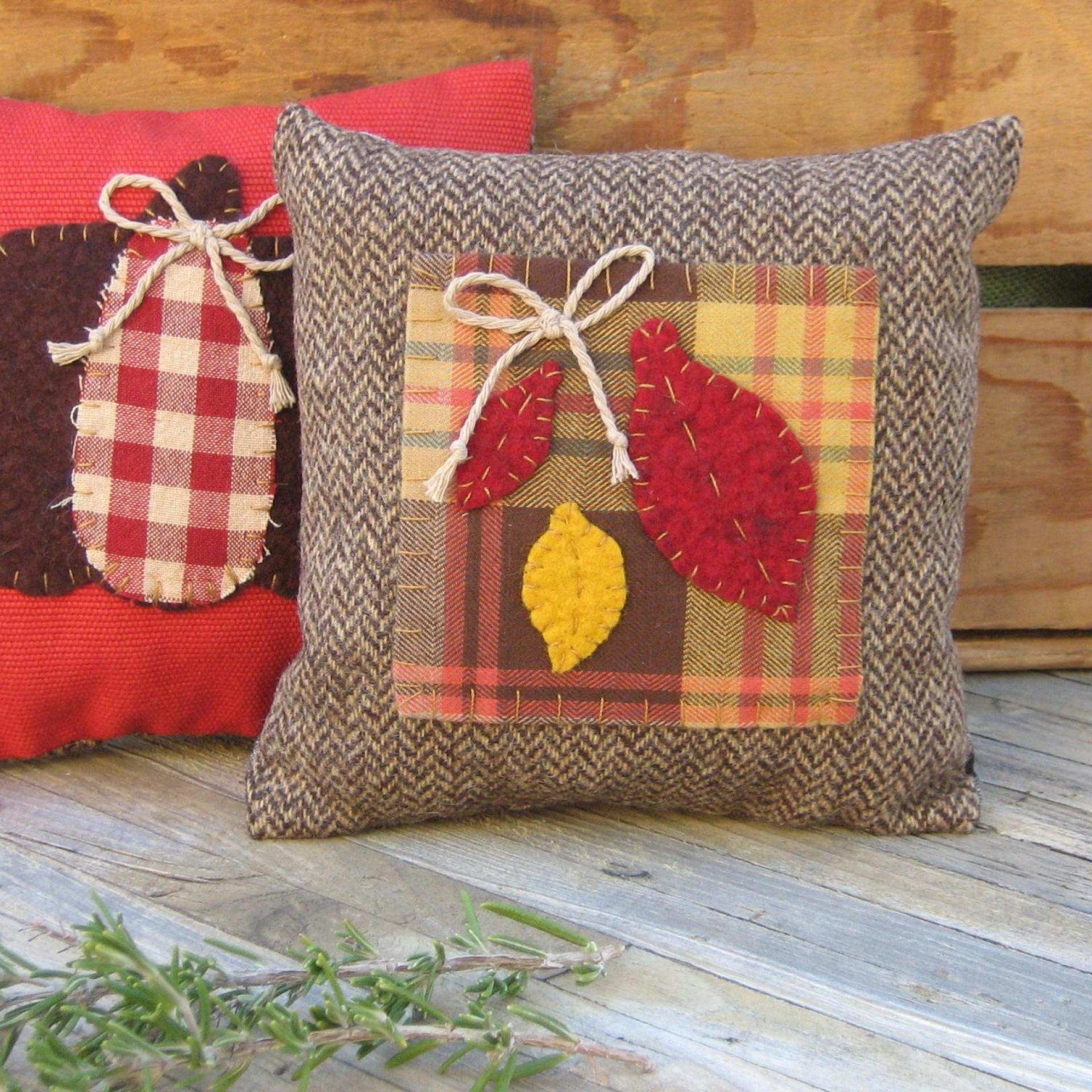 Mini Pillow Set 7" for Fall Décor, Autumn Mantel Decoration, Centerpiece for Fall Table, Seasonal Photo Props, USA Made