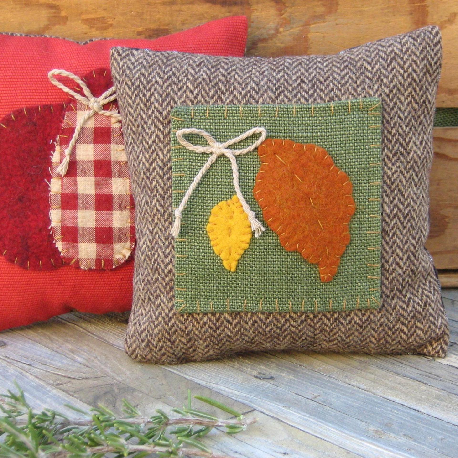 Mini Pillow Set 7" for Fall Décor, Autumn Mantel Decoration, Centerpiece for Fall Table, Seasonal Photo Props, USA Made
